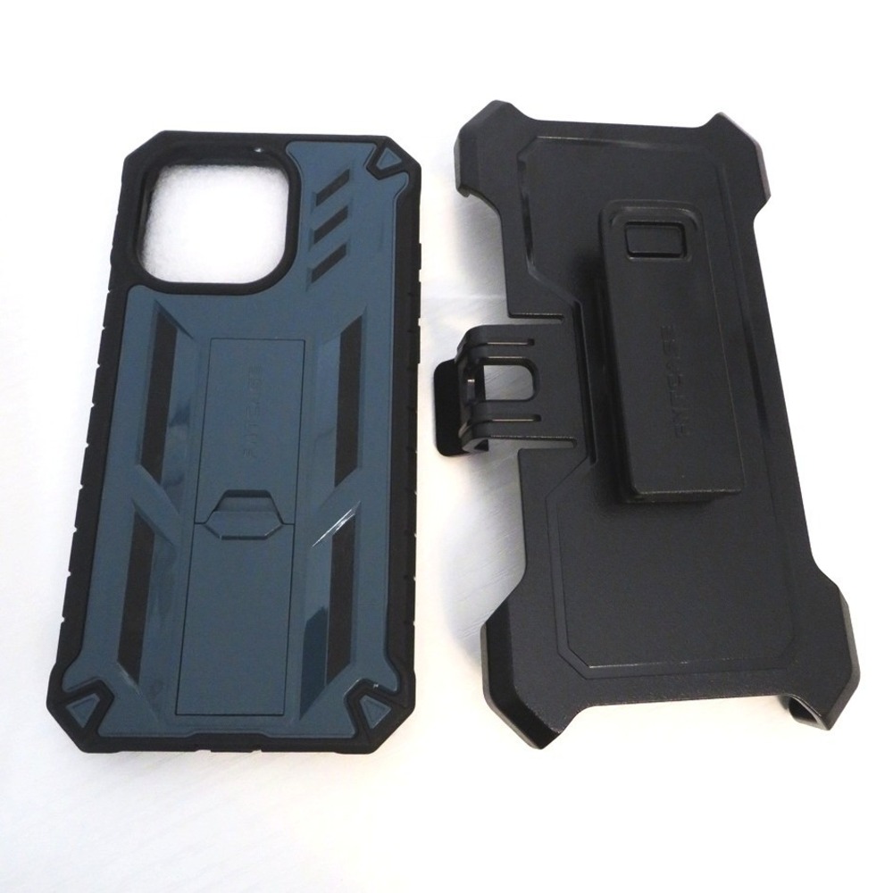 NWT FNTCASE iPhone 15-Pro-Max Case with Belt-Clip Blue Kickstand Military Grade - Picture 8 of 13